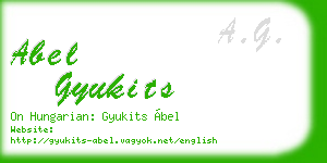 abel gyukits business card
