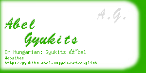 abel gyukits business card